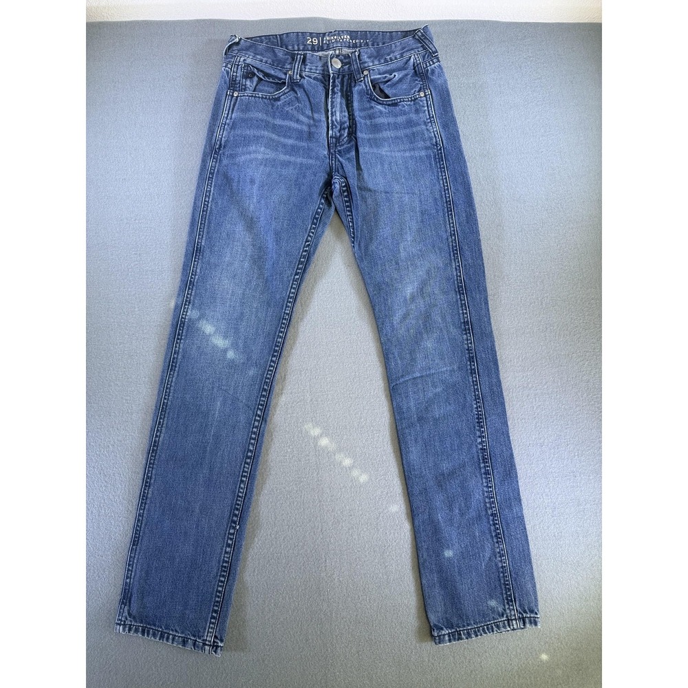 Quiksilver Slim Tapered Fit Jeans Mens 29x26 Blue Med Wash‎ Casual Denim